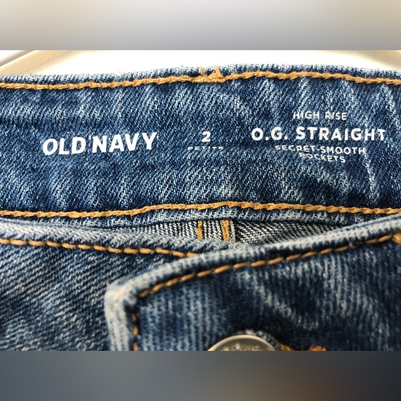 Old Navy dark blue ripped jeans. Size small. - Picture 2 of 6